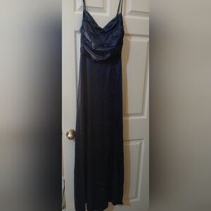 Navy Sparkle Formal Gown